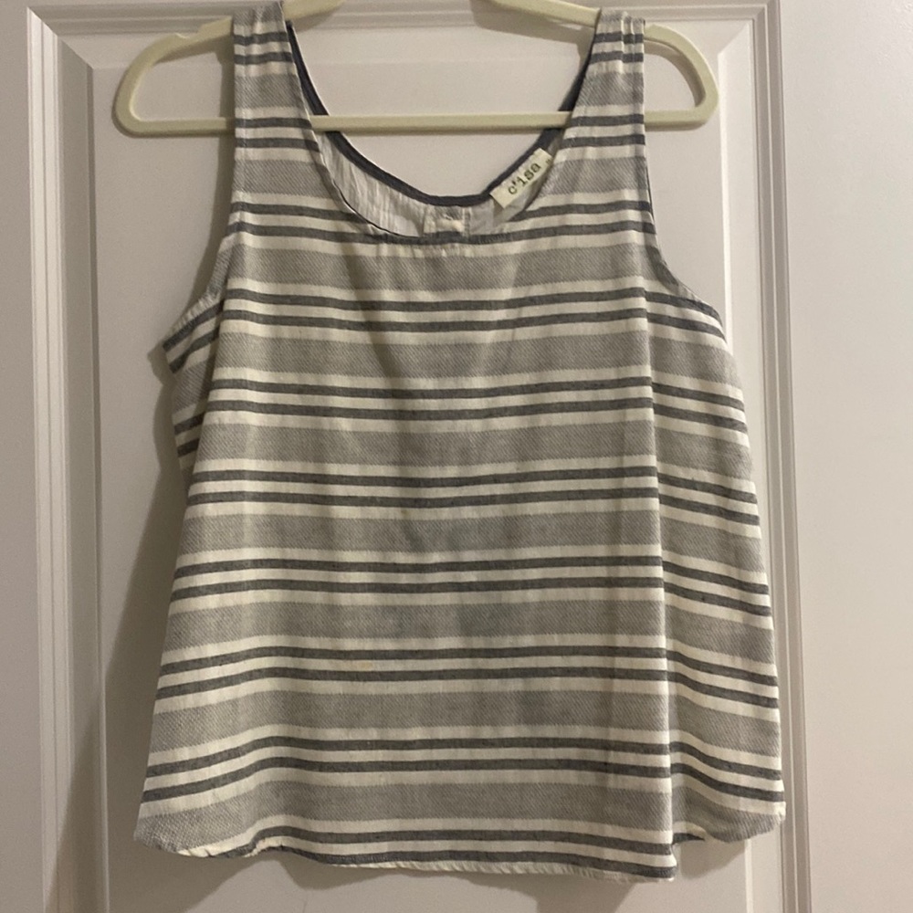 C’isa blue and white striped tank